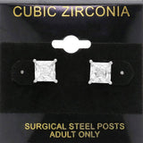 7mm Square CZ stud Earrings - Madeline Love - Flyclothing LLC