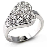 7X106 - Rhodium Brass Ring with AAA Grade CZ in Clear - Alamode - Flyclothing LLC