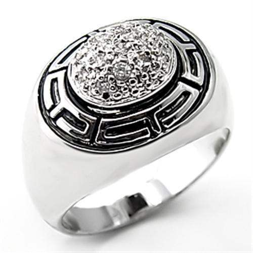 7X231 - Rhodium 925 Sterling Silver Ring with AAA Grade CZ in Clear - Alamode - Flyclothing LLC