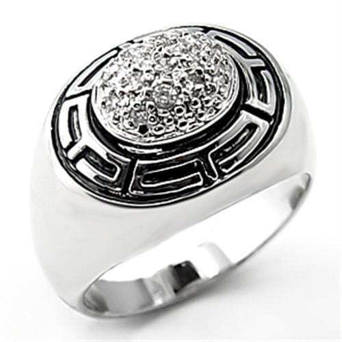7X231 - Rhodium 925 Sterling Silver Ring with AAA Grade CZ in Clear - Alamode - Flyclothing LLC