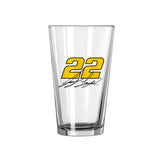 Joey Logano 16oz Gameday Pint Glass
