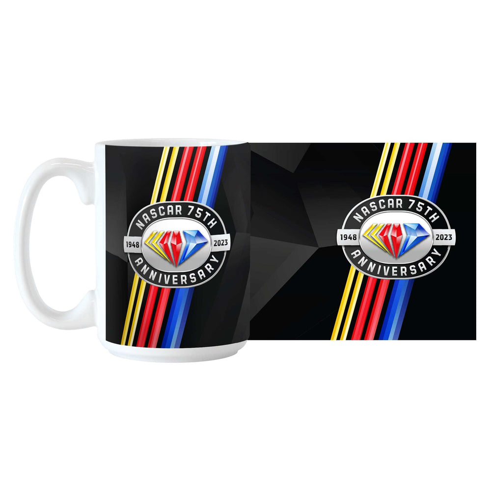 Nascar 75TH Anniversary 15oz Sublimated Mug - Logo Brands - Flyclothing LLC