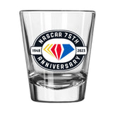 Nascar 75TH Anniversary 2oz Shot Glass