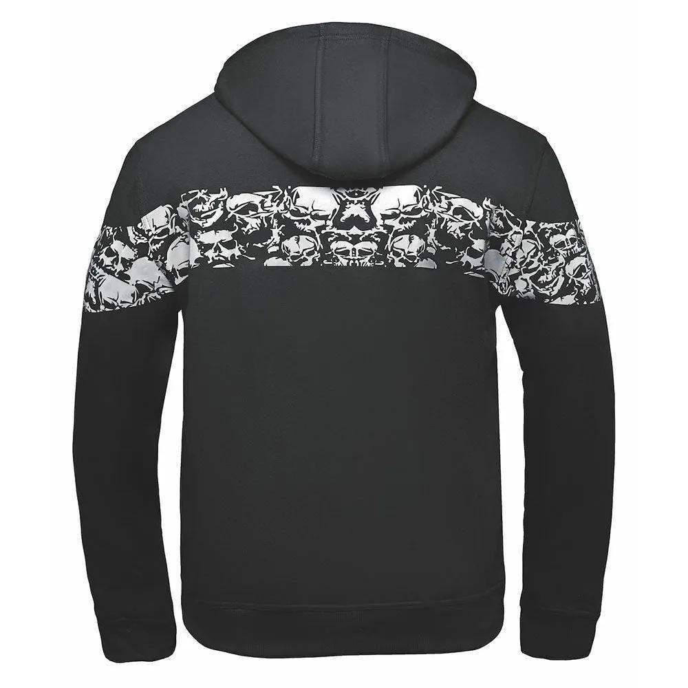 Ghost - Mens Reflective Skull Graphic Motorcycle Hoodie - Unik Just for Bikers - Flyclothing LLC