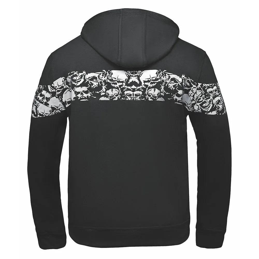 Ghost - Mens Reflective Skull Graphic Motorcycle Hoodie - Unik Just for Bikers - Flyclothing LLC