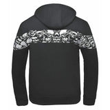 Ghost-Men’s Reflective Skull Graphic Hoodie – Bold Streetwear for Motorcycle Riders - Unik Just for Bikers - Flyclothing LLC
