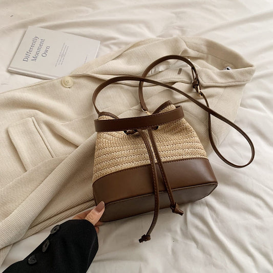 Straw Braided Shoulder Bag - Trendsi