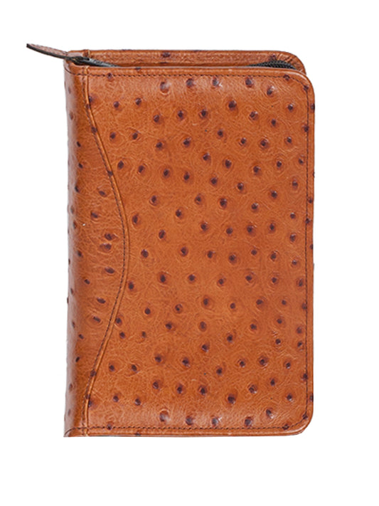 Scully Leather Ant. Brn 6 Ring Weekly Organizer