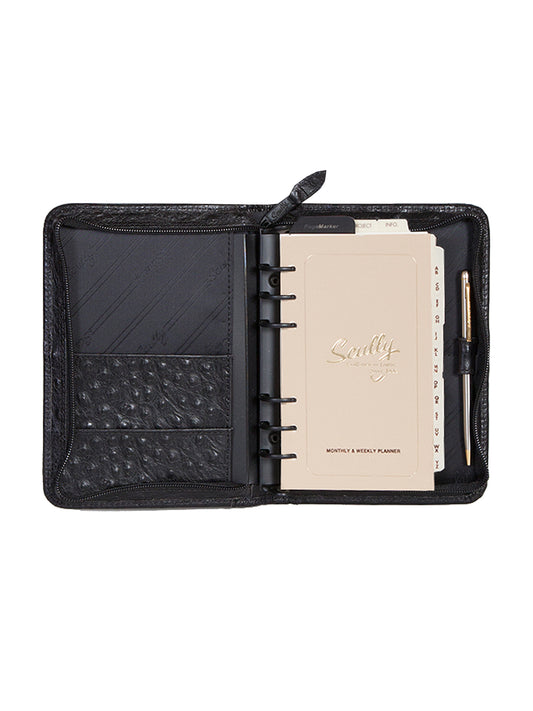 Scully Leather zip weekly organizer