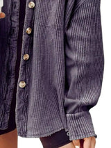 Oversized Waffle Knit Button-Up Jacket - Trendsi - Flyclothing LLC