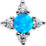 16G 5/16 Blue Synthetic Opal Rhombus Star Flatback Stud - BodyCandy - Flyclothing LLC
