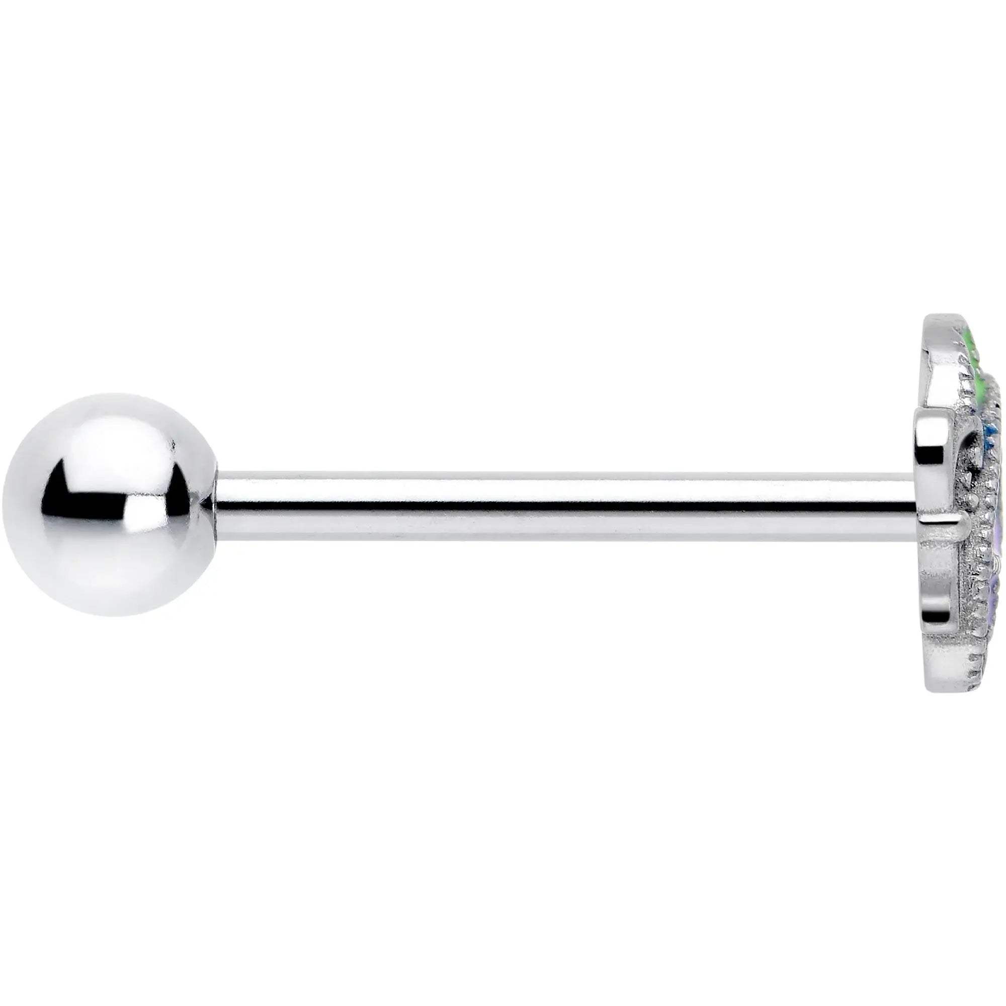 Pastel Profile Butterfly Barbell Tongue Ring - BodyCandy - Flyclothing LLC