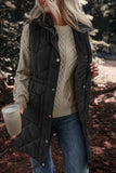 Pocketed Zipper and Button Vest Coat - Trendsi - Flyclothing LLC