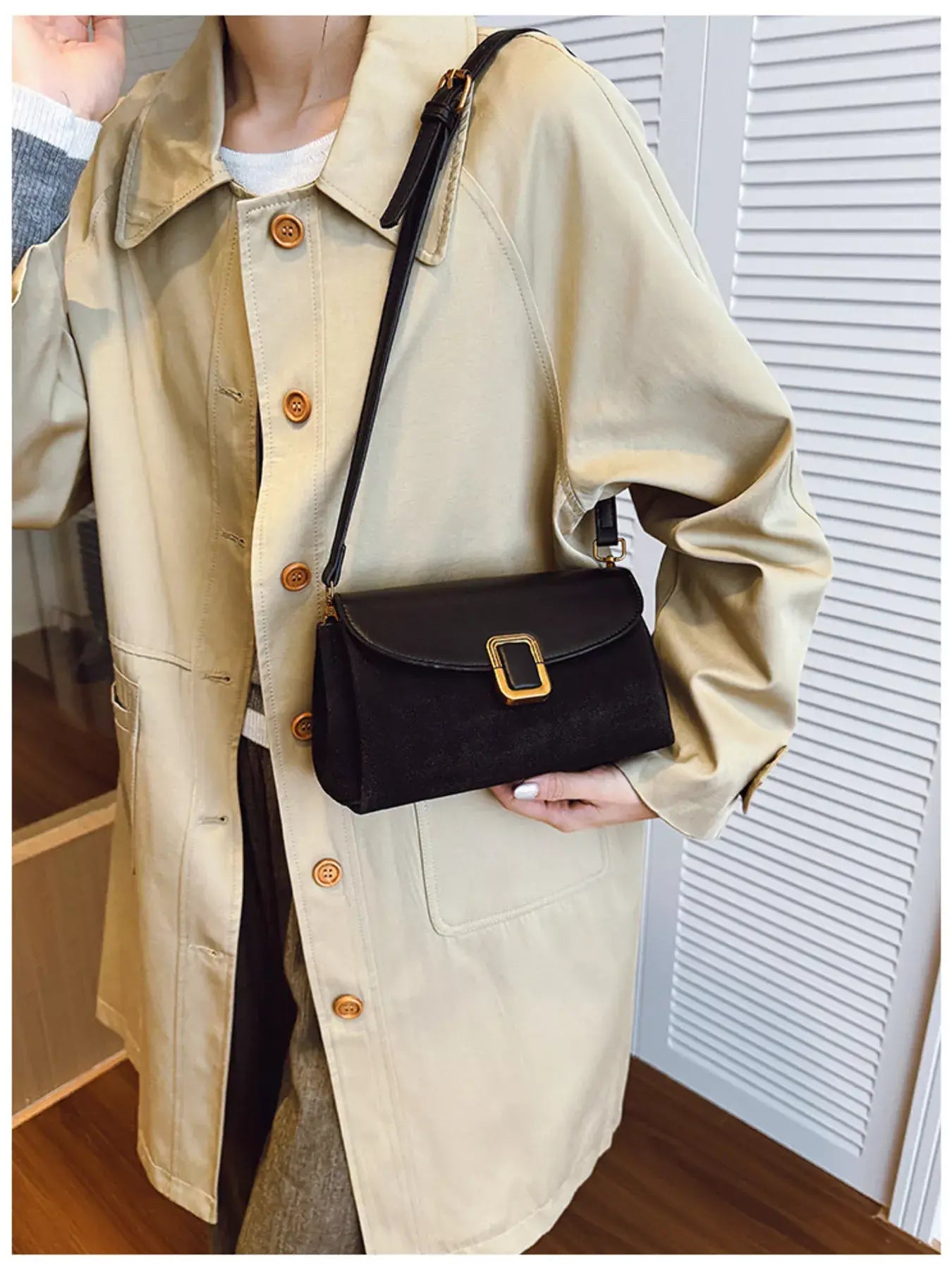 Buckle Flap Crossbody Bag - Trendsi - Flyclothing LLC