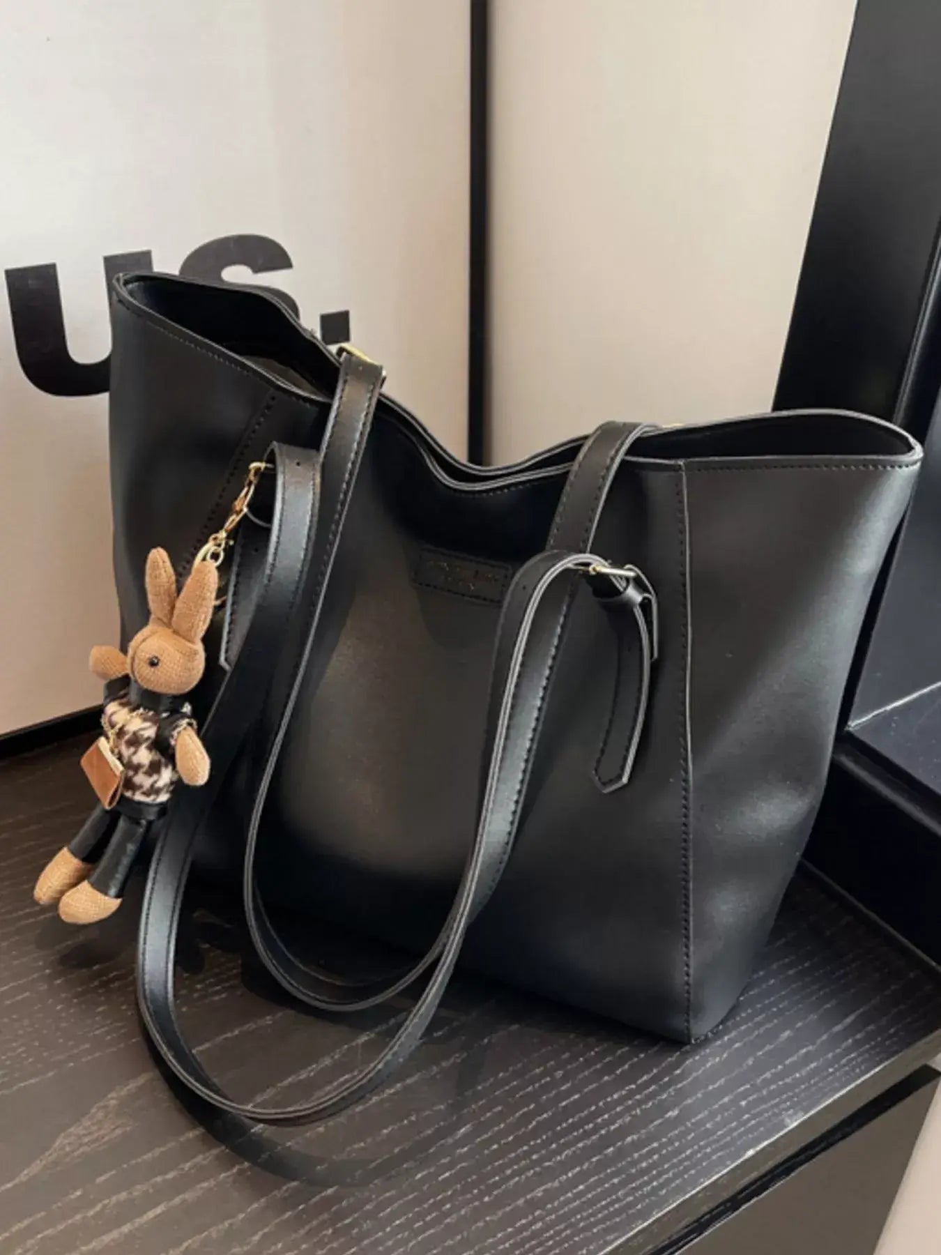 PU Leather Tote Bag - Trendsi - Flyclothing LLC