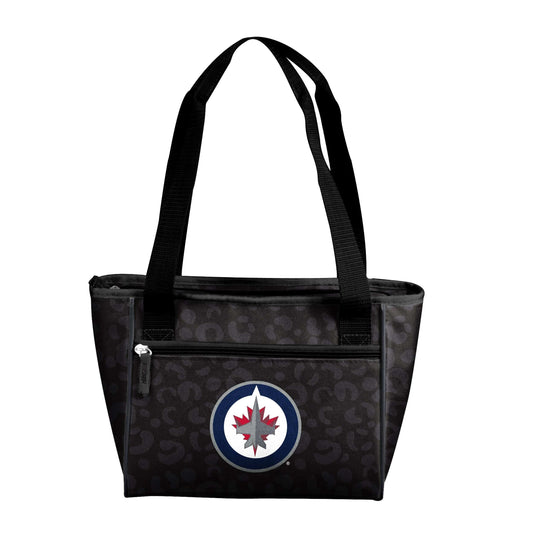 Winnipeg Jets Leopard Print 16 Can Cooler Tote - Logo Brands - Flyclothing LLC