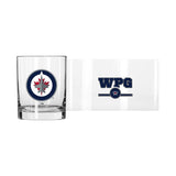 Winnipeg Jets 14oz Letterman Rocks Glass