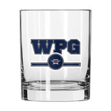 Winnipeg Jets 14oz Letterman Rocks Glass