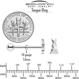 Bunny Rabbit Easter Barbell Tongue Ring - BodyCandy - Flyclothing LLC