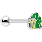 Beer Shamrock St Patricks Barbell Tongue Ring - BodyCandy - Flyclothing LLC