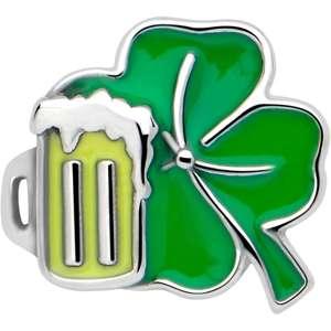 Beer Shamrock St Patricks Barbell Tongue Ring - BodyCandy - Flyclothing LLC
