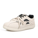 Contrast Flat Sneakers - Trendsi