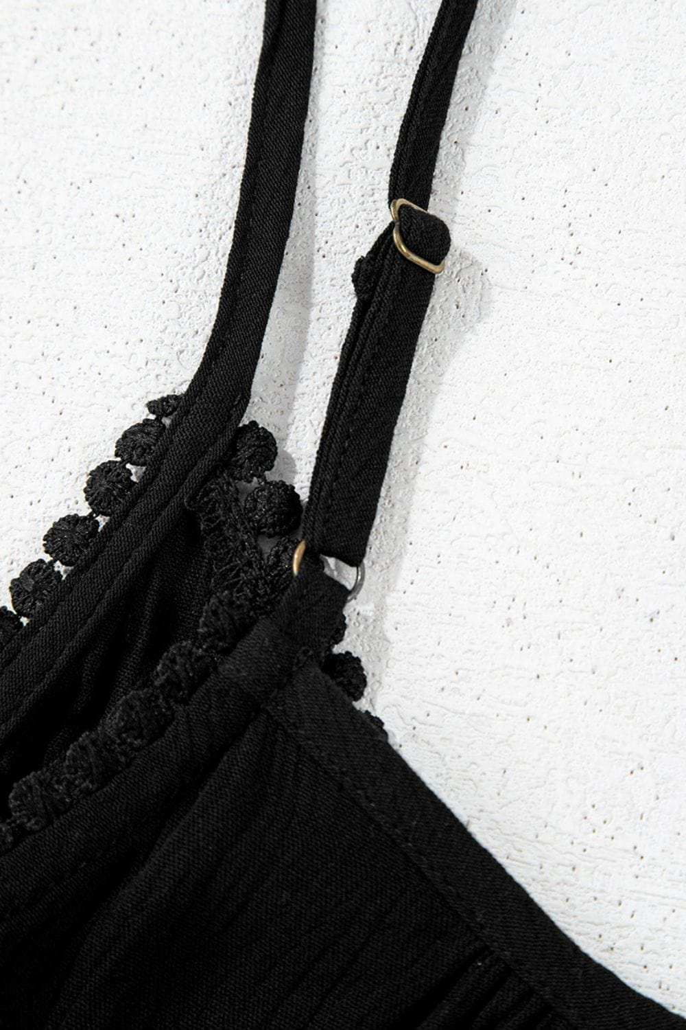 Floral Ruffled Hem Embroidery Cami - Trendsi - Flyclothing LLC