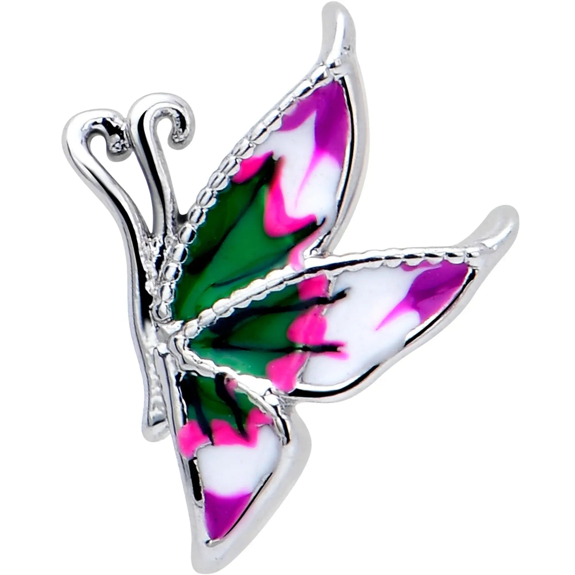 16G 1/4 Profile Butterfly Cartilage Tragus Earring - BodyCandy - Flyclothing LLC