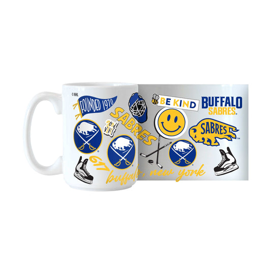 Buffalo Sabres 15oz Native Sublimated Mug - Logo Brands - Flyclothing LLC