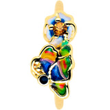 20G 5/16 Yellow Gem Gold Tone Butterfly Colors Nose Hoop - BodyCandy - Flyclothing LLC