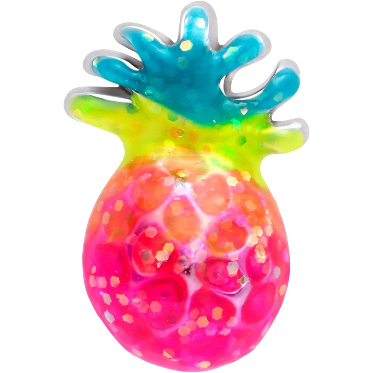 16G 5/16 Hot Tropical Pineapple Labret Monroe Tragus - BodyCandy - Flyclothing LLC