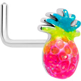 20G 7mm Hot Tropical Pineapple L Shape Nose Ring - BodyCandy - Flyclothing LLC