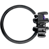 20G 5/16 Purple CZ Gem Black Rhombus Riot Nose Hoop - BodyCandy - Flyclothing LLC