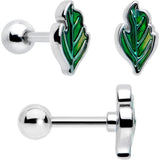 16G 1/4 Ladybug Hippie Flower Cartilage Tragus Earring Set of 3 - BodyCandy - Flyclothing LLC
