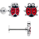 16G 5/16 Ladybug Hippie Flower Labret Monroe Tragus Set of 3 - BodyCandy - Flyclothing LLC