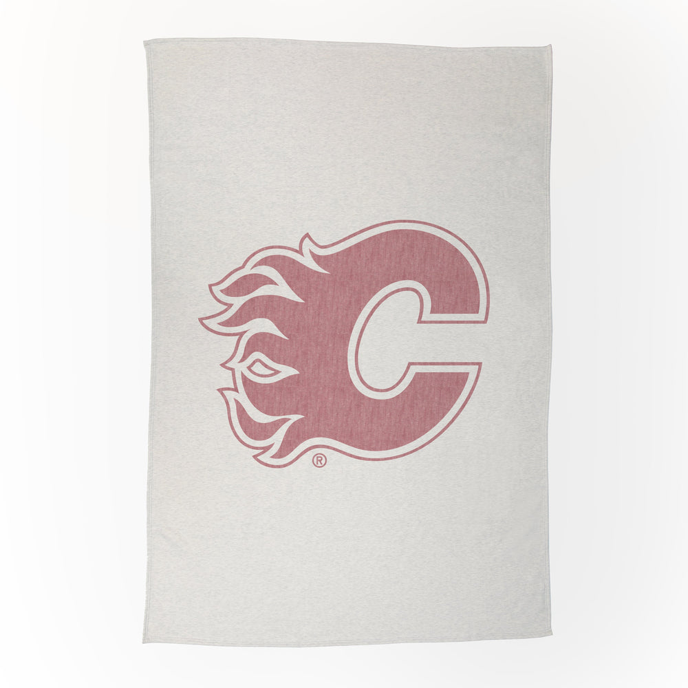 Calgary Flames Oversized Logo Sublimated Sweatshirt Blanket