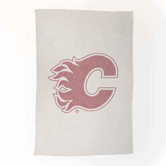 Calgary Flames Oversized Logo Sublimated Sweatshirt Blanket - Logo Brands - Flyclothing LLC