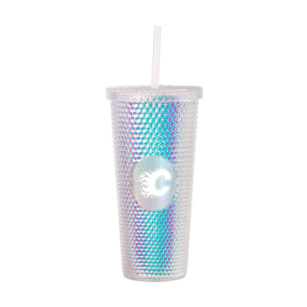 Calgary Flames 24oz Iridescent Studded Tumbler