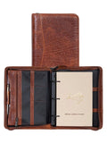 Italia Antique calf leather Brown Mini tablet organizer - Scully Leather - Flyclothing LLC