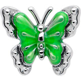 16G 5/16 Butterfly Green Splash Labret Monroe Tragus - BodyCandy - Flyclothing LLC