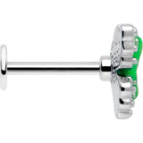16G 5/16 Butterfly Green Splash Labret Monroe Tragus - BodyCandy - Flyclothing LLC