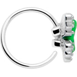 20G 5/16 Butterfly Green Splash Nose Hoop - BodyCandy - Flyclothing LLC