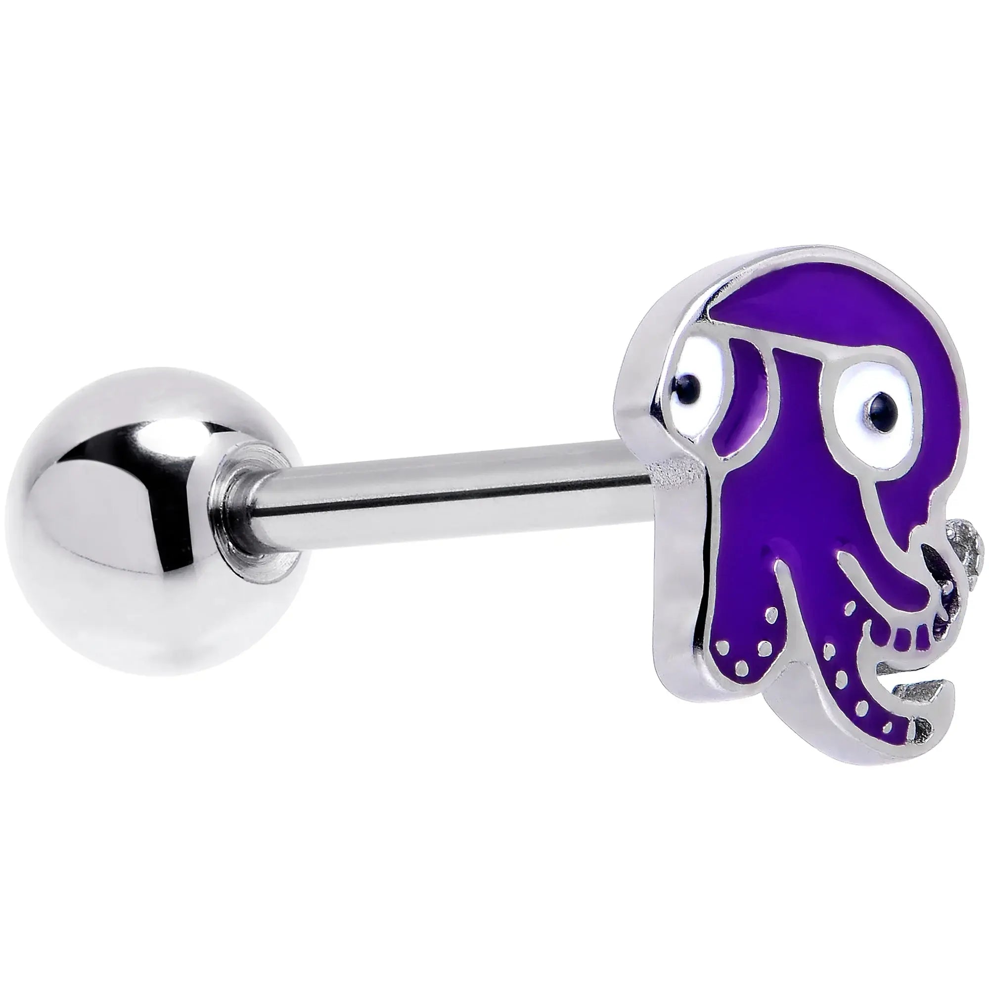 Purple Octopus Barbell Tongue Ring - BodyCandy - Flyclothing LLC