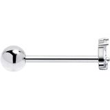 Clear CZ Gem Open Wing Butterfly Barbell Tongue Ring - BodyCandy - Flyclothing LLC