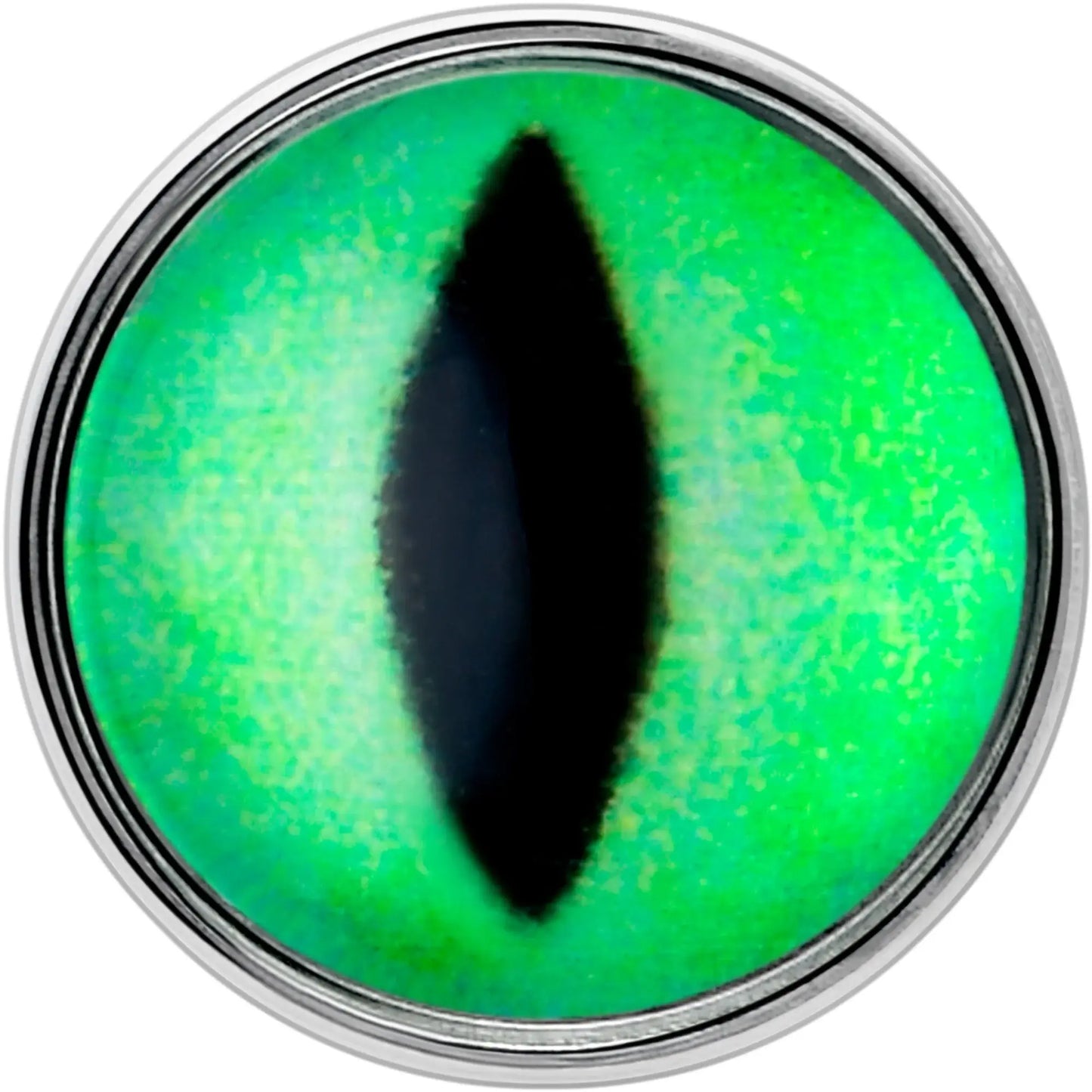 Kitty Green Eye UV Reactive Barbell Tongue Ring - BodyCandy - Flyclothing LLC