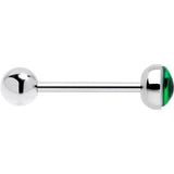 Kitty Green Eye UV Reactive Barbell Tongue Ring - BodyCandy - Flyclothing LLC