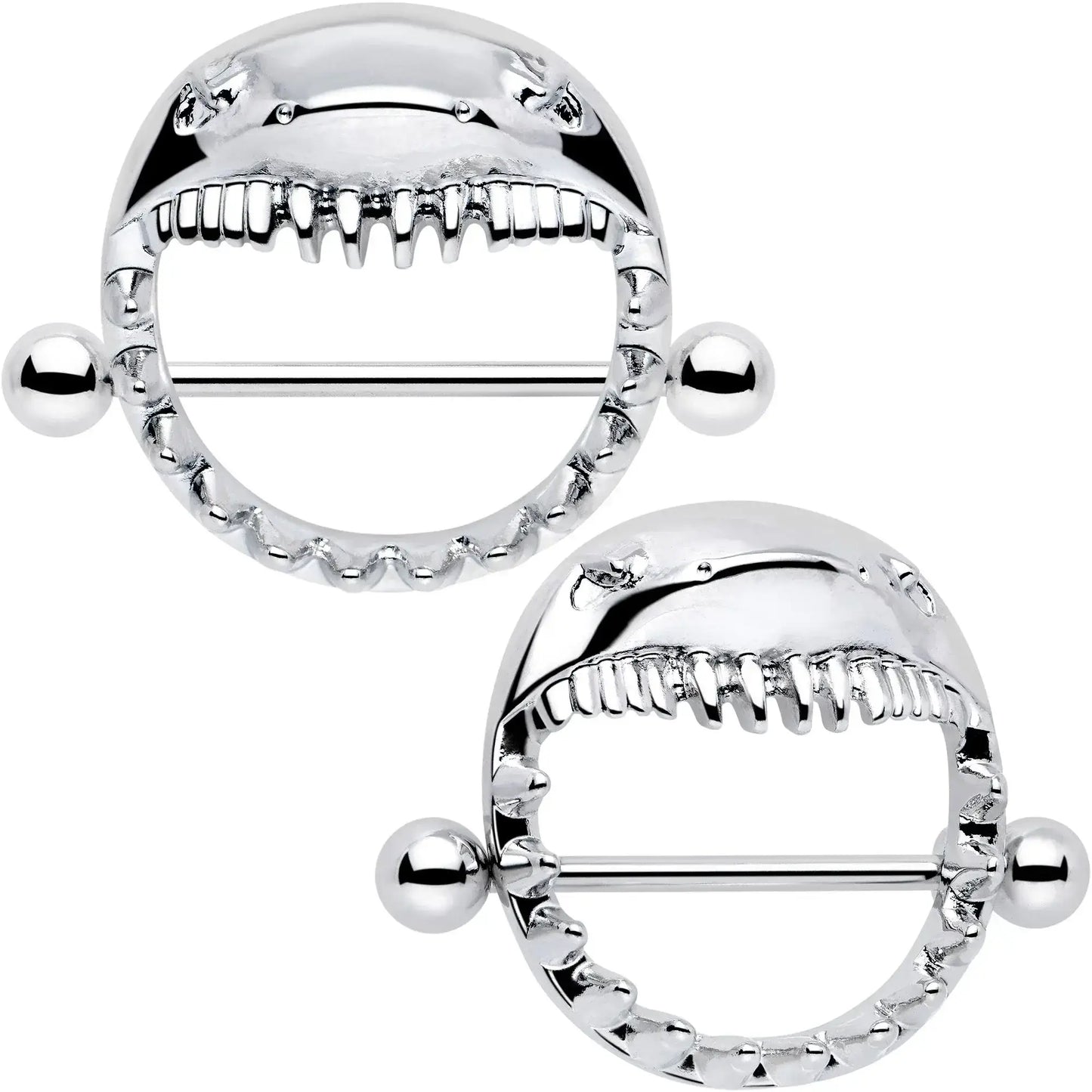 14G 9/16 Shark Bite Nipple Shield Set - BodyCandy - Flyclothing LLC