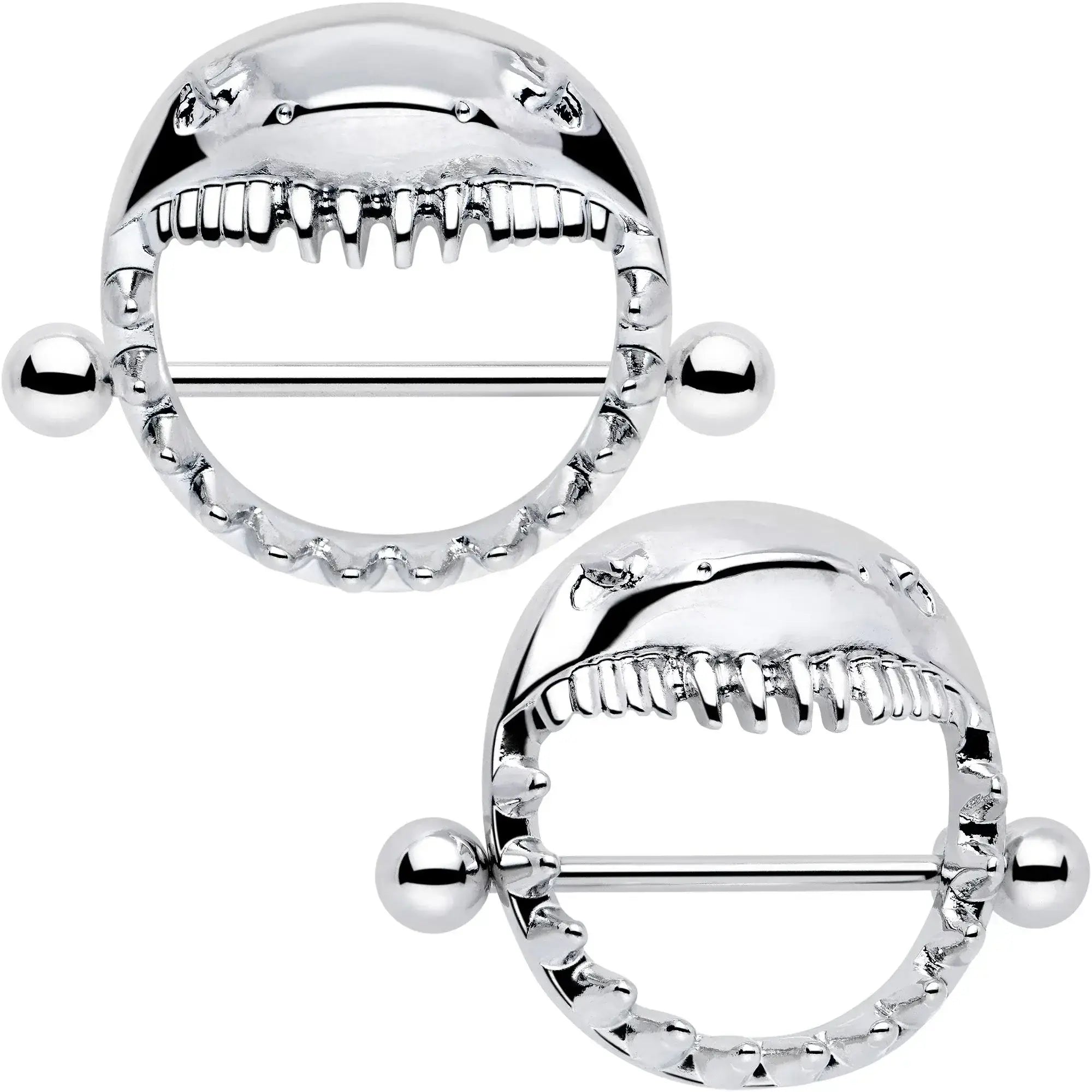 14G 9/16 Shark Bite Nipple Shield Set - BodyCandy - Flyclothing LLC