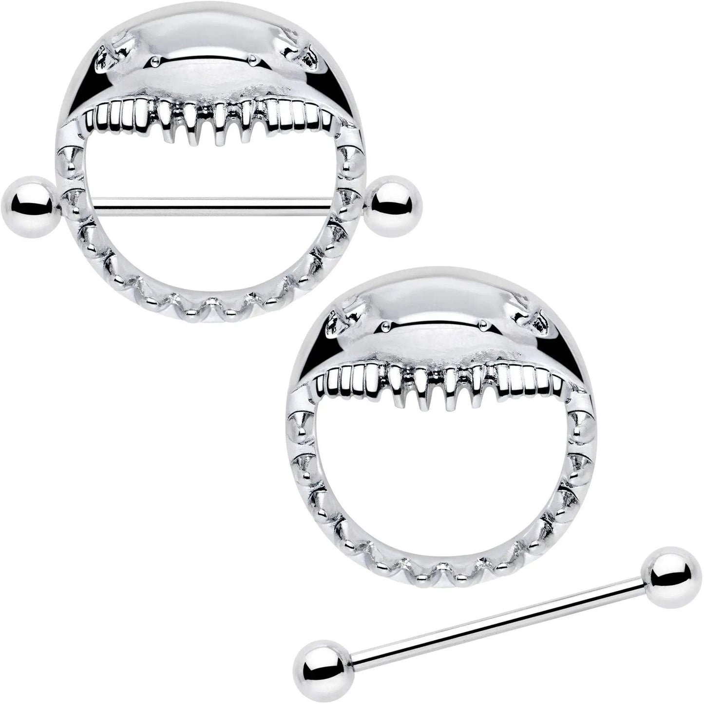 14G 9/16 Shark Bite Nipple Shield Set - BodyCandy - Flyclothing LLC