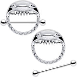 14G 9/16 Shark Bite Nipple Shield Set - BodyCandy - Flyclothing LLC